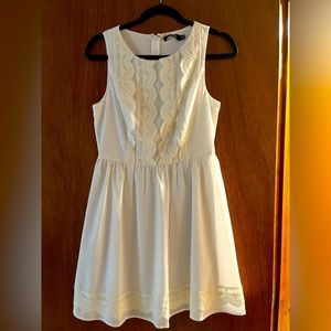 White dress with lace detail